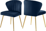 The Justine Navy Velvet Chair