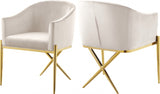 Alexa Cream Velvet Dining Chair